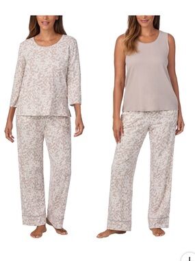 Carole Hochman-Print Women’s Pajama Set with  Tank – Soft Sleepweare